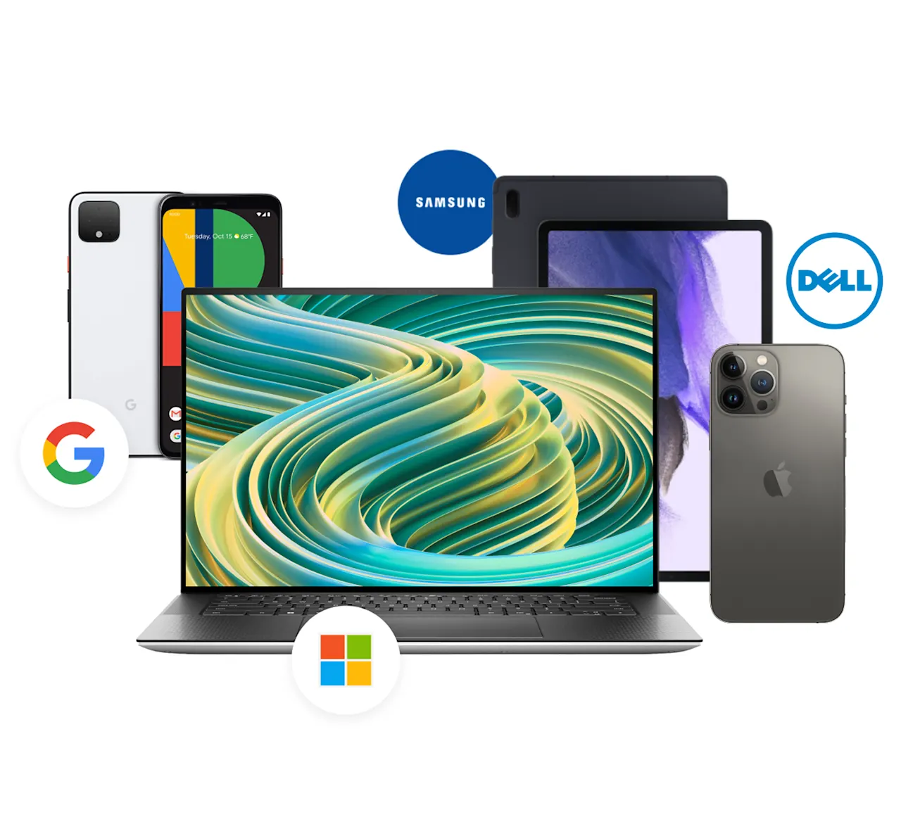 Multi-brand device repair - Apple, Samsung, Dell, Microsoft, Google