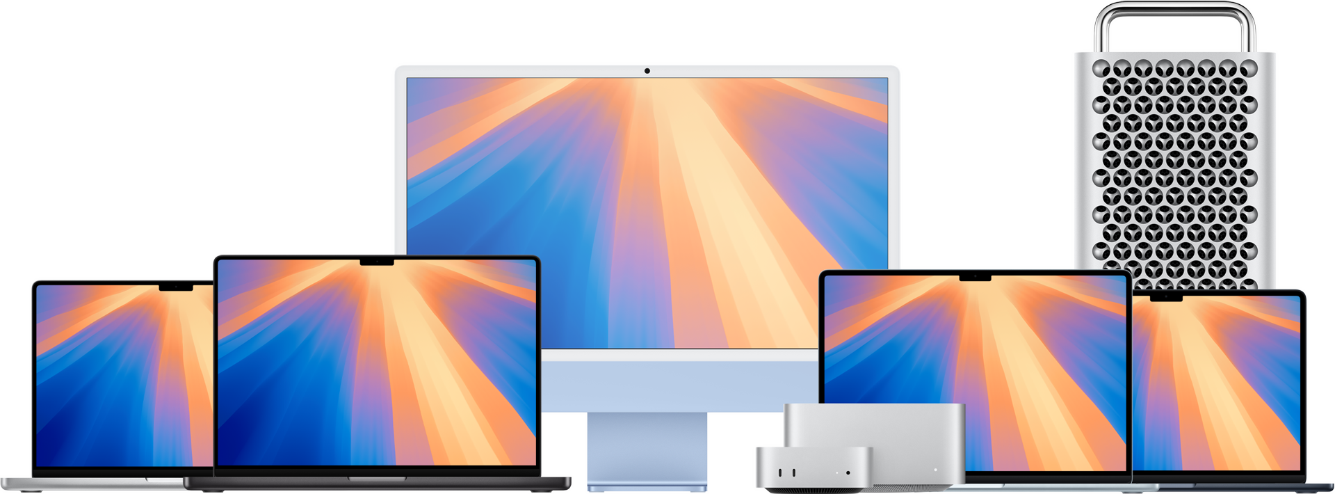 Complete Mac lineup - iMac, MacBook, Mac Mini, Mac Pro repair services